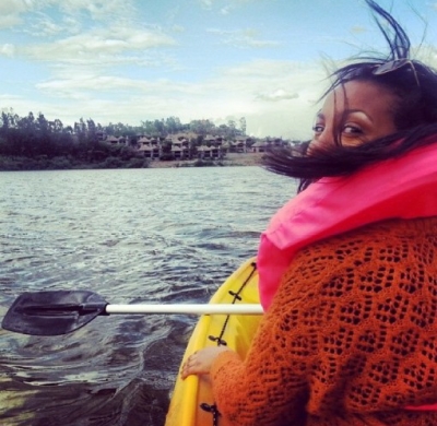 Kayaking on Lake Kuriftu, 2014.